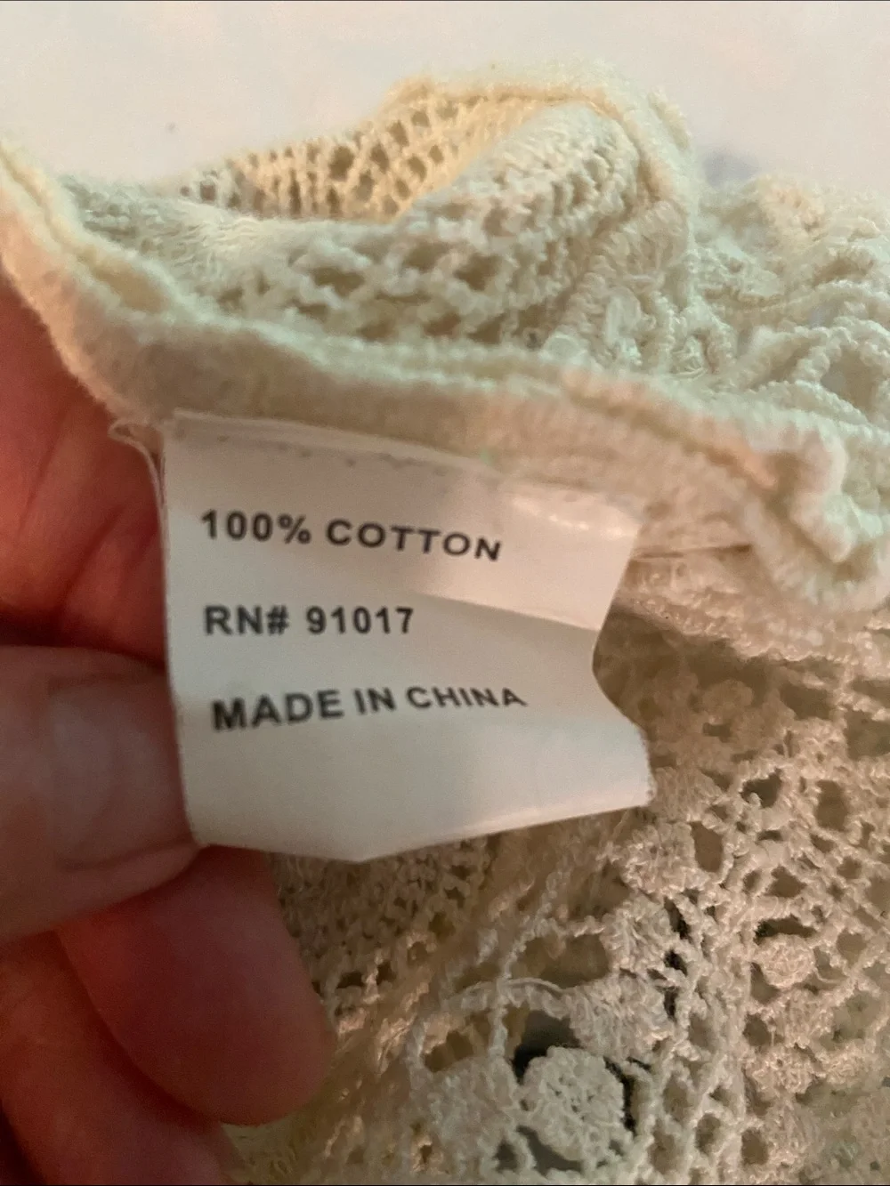 Solitaire Cream Crochet Lace Tank - Picture 3 of 3